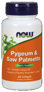 Pygeum & Saw Palmetto Extract (60 Gels) NOW Foods